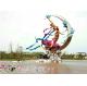 Public Art Large Outdoor Garden Statues Stainless Steel Flying Fairy Painted