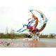 Public Art Large Outdoor Garden Statues Stainless Steel Flying Fairy Painted