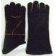14 inch flame / spark Resistant Black Cow Split Leather Welding Gloves / Glove 11110BK
