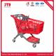 RAL Colors Plastic Trolley Basket For Shopping Unfolding