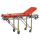 Metal material orange hospital special ambulance stretcher with wheels