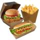 Customized Design Corrugated Burger Fry Boxes Eco-Friendly and Oil-Resistant for Foldable Disposable Fast Food Packaging