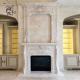 Marble Fireplace Surround Freestanding Indoor Large Fireplace Mantel Luxury French Style Decorative