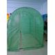 arched garden greenhouse, steel pipe tube frame +140gsm green leno tarp cover, 1