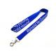 Custom 460mm Length Imprinted Nylon Lanyards Turquoise Color With Thumb Trigger