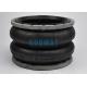 2H200142 Double Convoluted Rubber Air Spring Black Flange Air Suspension Bags