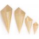 80mm Pine Small Wooden Disposable Serving Cone For French Fry Appetizers 100 Pack
