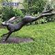 40cm Bronze Rabbit Garden Statue Human Size For Zoo Decoration