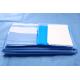 CE / ISO13485 Blue SMMS Sterile Fenestrated Drape for Abdorminal Surgery