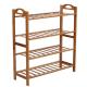 Durable Bamboo Home Furniture 4 Tier Shoe Rack Renewable Resource And Environmental