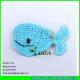 LUDA cute coin purse fashion fish shape paper string crochet straw clutch bag