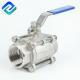 2000PSI 316 3 Stainless Steel Ball Valve Thread End Water Oil Gas