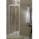 Aluminum Alloy Pivot Glass Shower Door Bright Silver Profiles With Stainless Steel Accessories