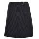 Striped Women's Fashion Skirts Short Style With D-ring Buckle In Waist