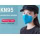 Non-woven fabric anti-virus civil using KN95 mask blue