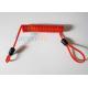 Spring Reinforced Plastic Coil Lanyard Polyurethane Tubing Onto Tools