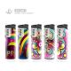 Modern Style Sticker Level Torch Flame Cigarette Lighter 8.11*2.49*1.32 CM Refillable