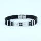 Factory Direct Stainless Steel High Quality Silicone Bracelet Bangle LBI93