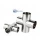 Equal 304/316 Stainless Steel Welding Cross with Internal and External Mirror Polishing SMS 3A