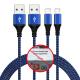 8 Pin USB Data Cable for Apple iPhone Charger Dark Blue Fast Charging