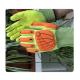 Orange TPR Sewed On Back Anti Puncture Oilfield Impact Safety Gloves