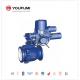 Side Entry Full Lined PFA Lined Ball Valve Pneumatic Power Normal Temperature