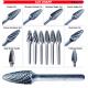 CNC Engraving Carbide Wood Carving Bits Good Mechanical Stability Carbide Burr Cutter