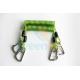 Custom  Plastic Coil Lanyard Green Rubber Costed For Fishing Gears / Cell Phone
