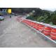 Red Color Safety Roller Barrier System Tunnel Opening For Bucket / Accident Car