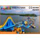 High Durability Floating Inflatable Water Park Blue And Yellow Color