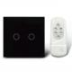 3 ways to control 2 gang Wifi smart touch light switch in black in AU/UK standard
