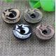 Custom hot sale gold color five-pointed star alloy 17 mm denim snap button for clothing