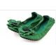 Wholesale 100% genuine leather foldable flat shoes green women stylish ballet shoes HC-X094
