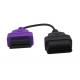 OBD2 OBDII 16 Pin J1962 Purple Male to Female Extension Round Cable