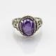 Gemstone Jewelry 8mmx10mm  Ruby Cubic Zirconia 925 Silver Ring (R74)