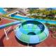 Customized Exciting Aqua Park Fiberglass Water Slide Red / Yellow / Green