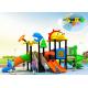 Multifunction Kids Plastic Playground Equipment Three Lane Tube Slide For Parks