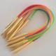 Bamboo circular knitting needles, coloful PP tube needles , exporting needles