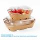 Degradable Wholesale Kraft Paper Tray With PLA Lid For Strawberry Blueberry Boxes Basket Container Packaging
