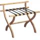 Solid Wood Hotel Luggage Racks Suitcase Rack Hotel With  back support