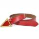 Side Stitching Women's Fashion Leather Belts Triangle Nail Bottom Buckle