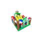 Fireproof Inflatable Fun City / Inflatable Clown Bouncy Castle With Fence PVC Material