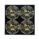 2 Layer Copper Printed Circuit Boards Cu Based ENIG PCB Black / Yellow