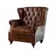 High Back Tufted Aviator Aluminum Wing Chair