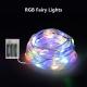 IP65 Waterproof RGB Self Flashing Covered Wire Fairy Light String With Battery Power
