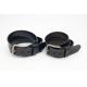 3.8cm Width Genuine Mens Casual Leather Belt With Embossed Lines 248g