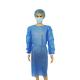 SMS Bule Medical Gown with Long Sleeve and Knitted Cuffs Custom Size
