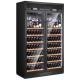 Black Display Metal Wine Cabinet With Refrigerator Glass Door Wine Shelf