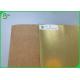 Waterproof  0.3mm 0.55mm Golden Color Washable Kraft Paper For Recycled Bag