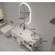 White Gold Bathroom Vanity with Countertop Wall Mounted SLABS/SINTERSTONE Organizer